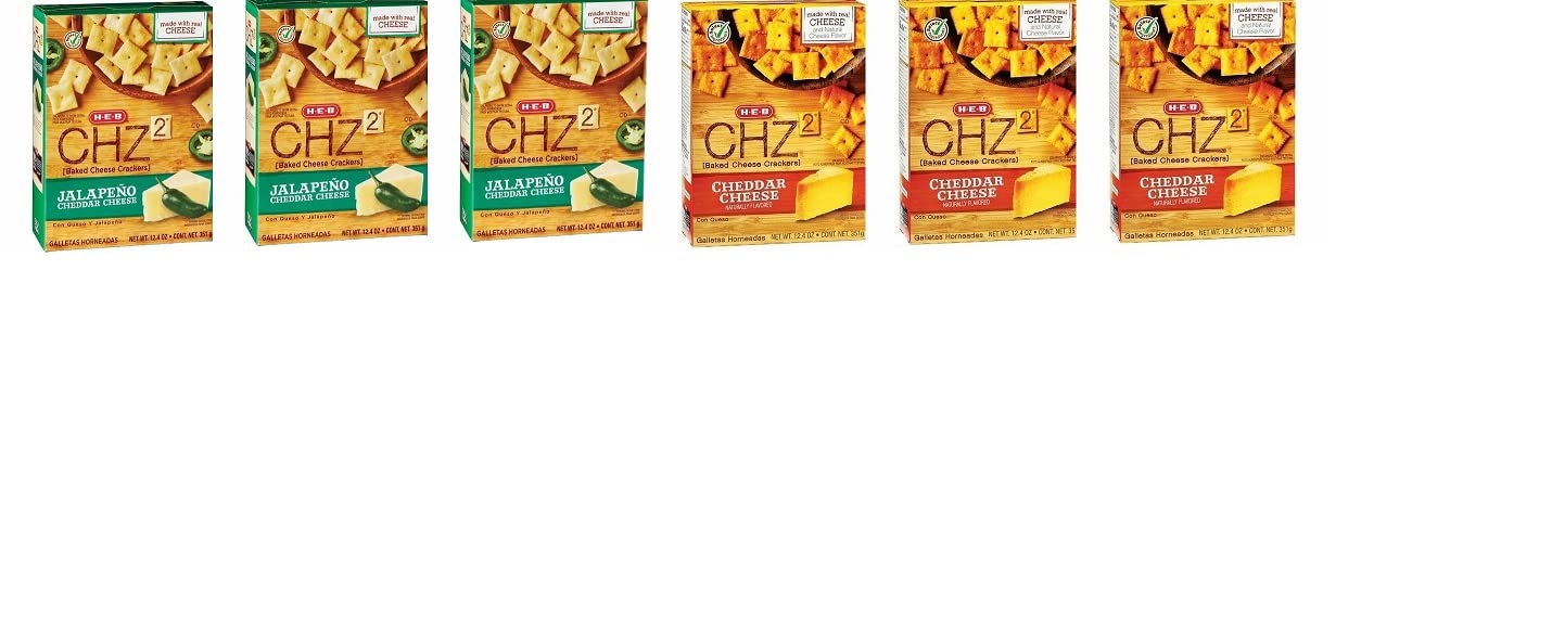 Amazon.com: H-E-B Baked Cheese CHZ2 Crackers (3 Original/3 Baked